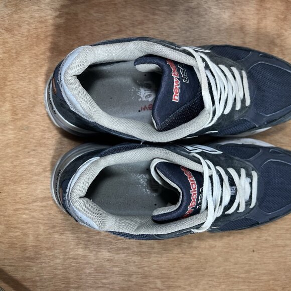 New Balance 990v3 Made in USA Navy Denim Suede M990NB3 Men's Size 8.5 Shoes - Picture 8 of 9
